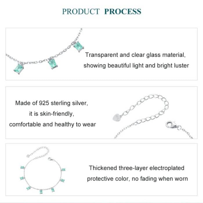 Platiniertes Quastenarmband aus S925er Sterlingsilber – Bild 4