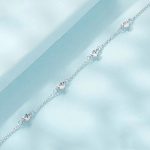 S925 Sterling Silber Platiniertes süßes Hundepfotenarmband – Bild 3