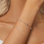 S925 Sterling Silber Platiniertes süßes Hundepfotenarmband – Bild 6