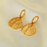 1 paar Vintage Geometrische Streifen Design Gefühl Temperament Edelstahl Ohrringe – Bild 3