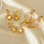 1 Paar Ohrringe mit geometrischem Muster und Vintage-Muster – Bild 4