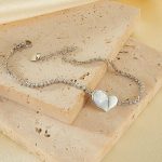 OPK GS1549 Edelstahl Mit Diamanten Armband Liebe Herz Shell Hand Schmuck – Bild 5