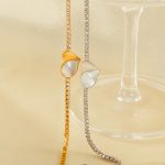 OPK GS1549 Edelstahl Mit Diamanten Armband Liebe Herz Shell Hand Schmuck – Bild 2