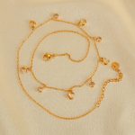 Schlichter Mondanhänger aus Edelstahl mit Zirkonia-Schlüsselbeinkette – Bild 3