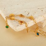 Halskette mit Herzanhänger aus Edelstahl und buntem Zirkonia – Bild 6