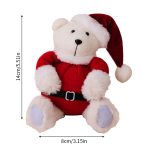 Plüsch Bär Puppe Weihnachten Ornamente Nette Puppe Dekorationen Weihnachten Kinder Geschenke, Sitting Bear – Bild 2