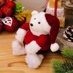 Plüsch Bär Puppe Weihnachten Ornamente Nette Puppe Dekorationen Weihnachten Kinder Geschenke, Sitting Bear – Bild 5