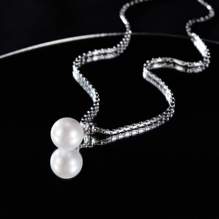 Einfache Halskette mit Glasperlen-Anhänger – Bild 3