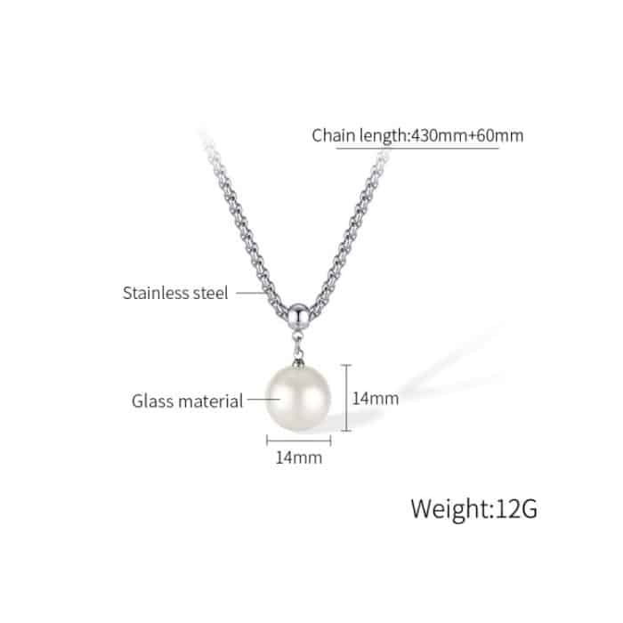 Einfache Halskette mit Glasperlen-Anhänger – Bild 7