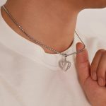 Personalisierte Vintage Feder Herz Legierung Anhänger Stahl Halskette – Bild 5