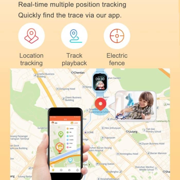 K26H 4G Kindertelefonuhr mit 1,83-Zoll-Touchscreen, Frontkamera, SOS-GPS-Standort – Bild 5
