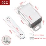 Edelstahl Magnetische Tür Fangen Küche Schrank Fänge Magnet Verriegelungen Für Tür, 02C, 03C – Bild 8