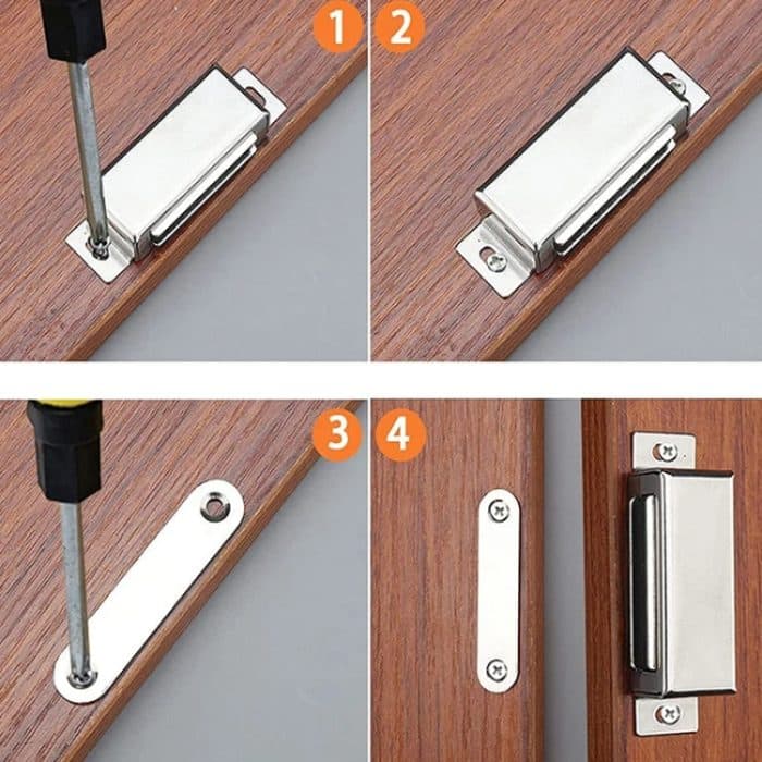 Edelstahl Magnetische Tür Fangen Küche Schrank Fänge Magnet Verriegelungen Für Tür, 02C, 03C – Bild 7