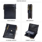 Baellerry D3261 Retro Multi-Kartensteckplatz Doppelreißverschluss Kurze Geldbörse Münzbörse – Bild 10