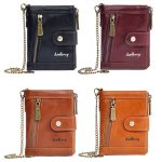 Baellerry D3261 Retro Multi-Kartensteckplatz Doppelreißverschluss Kurze Geldbörse Münzbörse – Bild 2