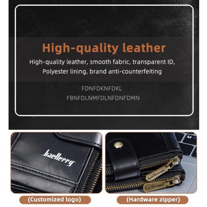 Baellerry D3261 Retro Multi-Kartensteckplatz Doppelreißverschluss Kurze Geldbörse Münzbörse – Bild 6