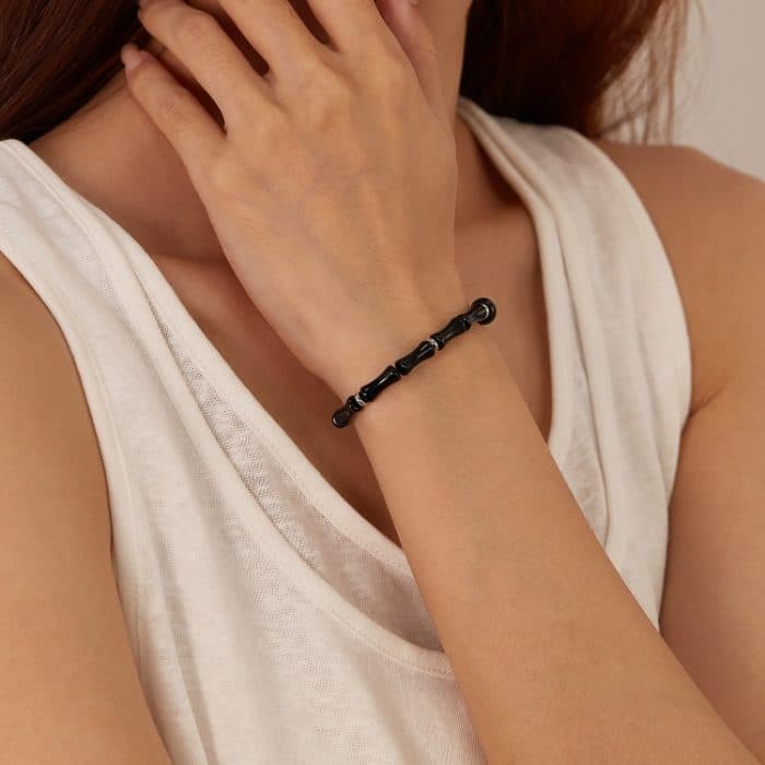 Personalisiertes Bambus-Design-Schmuck-Edelstahlarmband – Bild 5