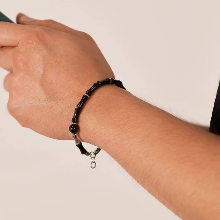 Personalisiertes Bambus-Design-Schmuck-Edelstahlarmband – Bild 6