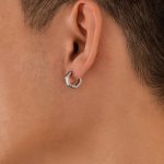 1 Paar personalisierte geometrische Ohrringe aus Edelstahl, einfache Ohrringe im coolen Stil – Bild 5