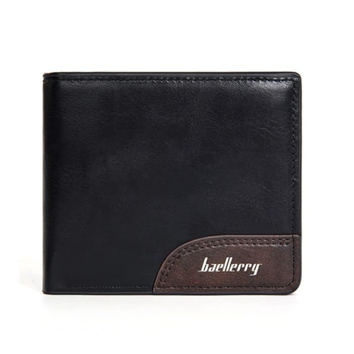 TBD0605164101A.jpg Baellerry D2405 Retro Zweifach gefaltete Herren Geldbörse mit kurzem Reißverschluss – Bild 1