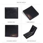 Baellerry D2405 Retro Zweifach gefaltete Herren Geldbörse mit kurzem Reißverschluss – Bild 8