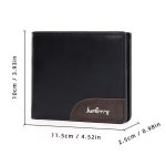 Baellerry D2405 Retro Zweifach gefaltete Herren Geldbörse mit kurzem Reißverschluss – Bild 3