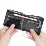 Baellerry D2405 Retro Zweifach gefaltete Herren Geldbörse mit kurzem Reißverschluss – Bild 6