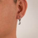 1 Paar personalisierte Vintage Ohrringe aus Edelstahl mit Mondanhänger – Bild 5