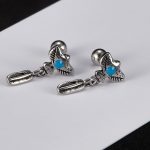 1 Paar Ohrringe aus Edelstahl mit Adlerfedern – Bild 2