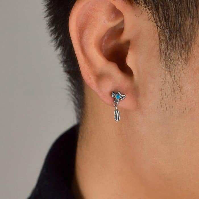 1 Paar Ohrringe aus Edelstahl mit Adlerfedern – Bild 4