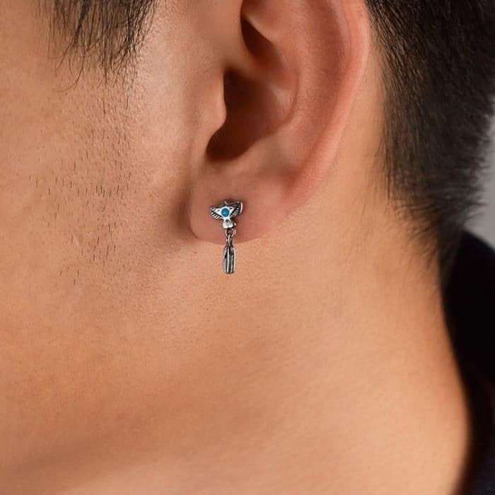 1 Paar Ohrringe aus Edelstahl mit Adlerfedern – Bild 5