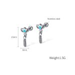 1 Paar Ohrringe aus Edelstahl mit Adlerfedern – Bild 6