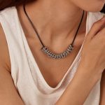 Personalisierte Leder Seil Edelstahl Ring Anhänger Halskette Zubehör – Bild 6