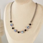 Personalisierte bunte Schlüsselbeinkette aus Edelstahl mit Harzspleiß – Bild 5