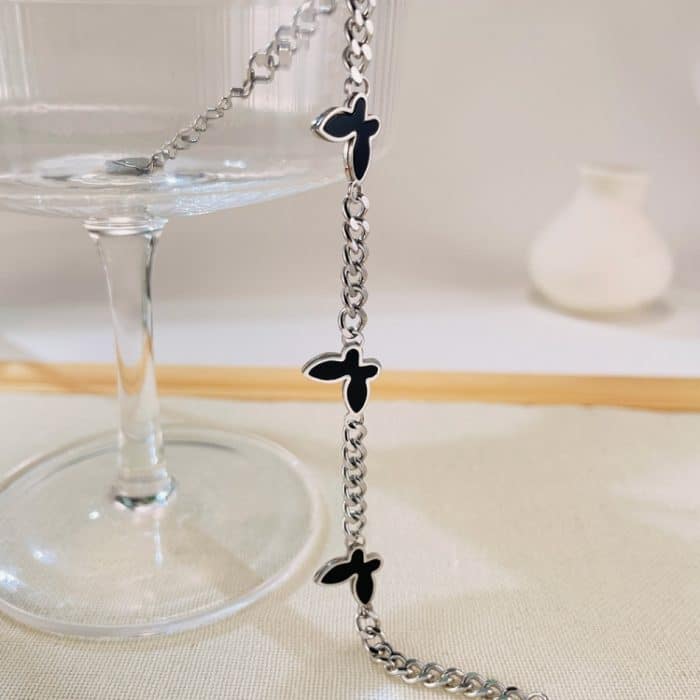 Cooles Armband aus Edelstahl mit Schmetterlingsmotiv aus Acryl – Bild 4