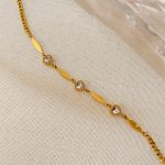 OPK GS1567 Liebe Hand Schmuck Temperament Zirkonia Edelstahl Armband – Bild 3