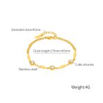 OPK GS1567 Liebe Hand Schmuck Temperament Zirkonia Edelstahl Armband – Bild 6