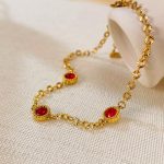 OPK GS1566 Einfaches Edelstahl-Accessoire Zirkonia Temperament Armband – Bild 2