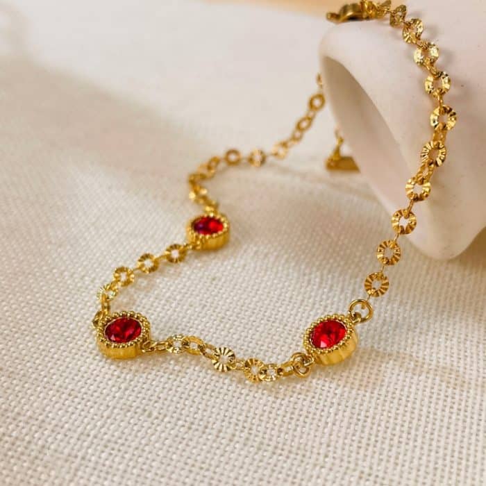 OPK GS1566 Einfaches Edelstahl-Accessoire Zirkonia Temperament Armband – Bild 2