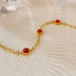 OPK GS1566 Einfaches Edelstahl-Accessoire Zirkonia Temperament Armband – Bild 3