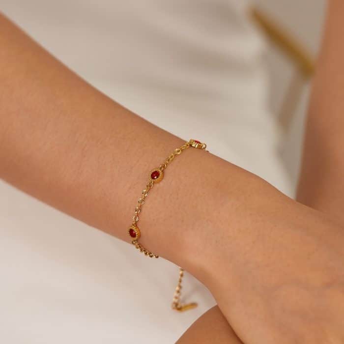 OPK GS1566 Einfaches Edelstahl-Accessoire Zirkonia Temperament Armband – Bild 4