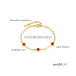 OPK GS1566 Einfaches Edelstahl-Accessoire Zirkonia Temperament Armband – Bild 6