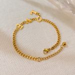 OPK GS1565 Exquisites kompaktes Liebesbrief-Edelstahl-einfaches Armband – Bild 2