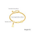 OPK GS1565 Exquisites kompaktes Liebesbrief-Edelstahl-einfaches Armband – Bild 6