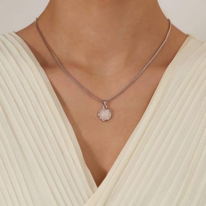 Runder Kupferanhänger mit Edelstahlkette – Bild 4