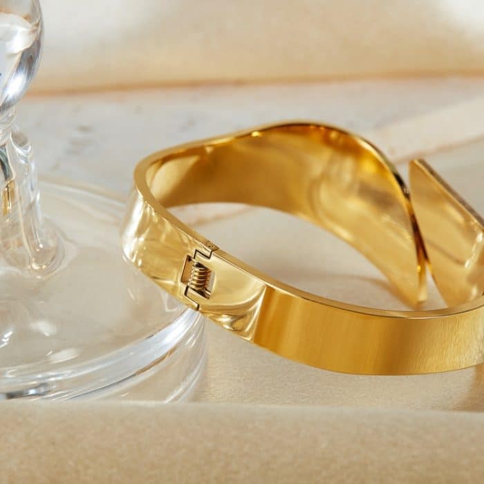 OPK GH1106 Minimalistisches, glänzendes Edelstahlarmband – Bild 3