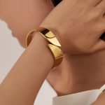 OPK GH1106 Minimalistisches, glänzendes Edelstahlarmband – Bild 5