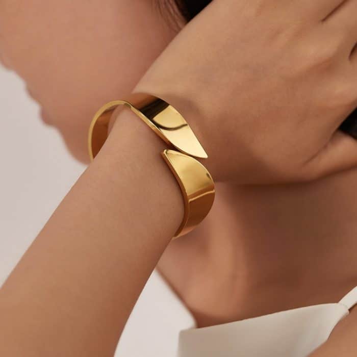 OPK GH1106 Minimalistisches, glänzendes Edelstahlarmband – Bild 5