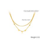 OPK GX2432 Halskette mit doppelt gestapeltem Pentagramm aus Edelstahl – Bild 3