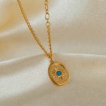 Vintage Temperament Edelstahl Geometrische Halskette